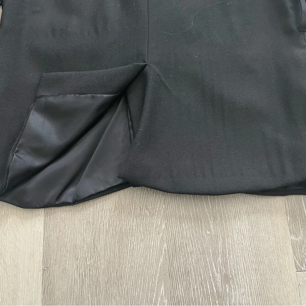 Vintage Henri Bendel Wool Blazer Jacket Black Pockets